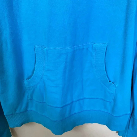 Vintage Nike Long Sleeve Hooded Pullover Sweatshirt Women's Medium Blue Active - Picture 7 of 14